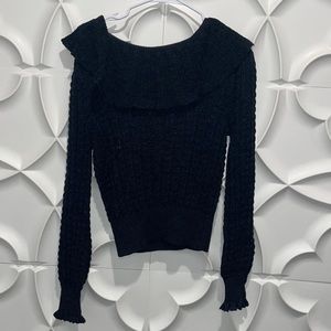Free people crazy in love ruffle sweater sz S.  LL